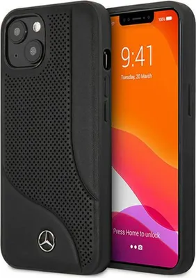 Produktbild von Mercedes Mehcp13Scdobk Iphone 13 Mini 5,4"" Czarny/Schwarz Hardcase Leder Perforiert Bereich