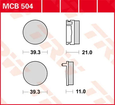 Produktbild von TRW Bremsbeläge Satz Vorne MCB504