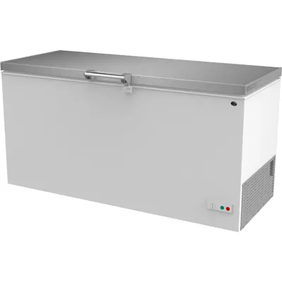 Produktbild von Tiefkühltruhe 573 L | Edelstahl-Volldeckel | abschließbar | -24 bis -18°C | Gewerbe Kühltruhe