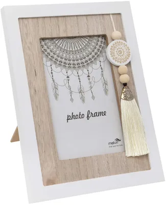 Fotorahmen aus Holz mit Pinsel, braun, 10x15 cm