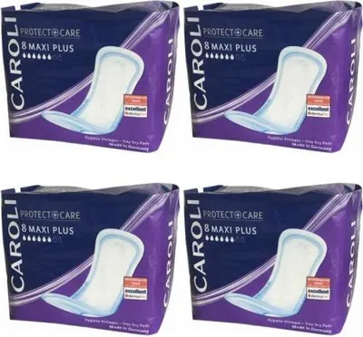 Produktbild von Caroli Hygiene Einlagen Protect + Care Maxi Plus 8er (4er Pack)