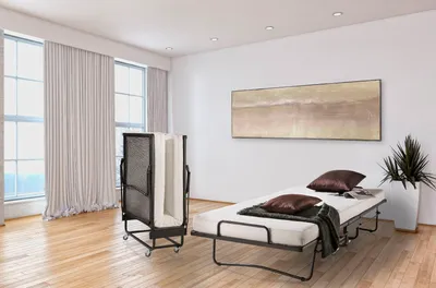 Produktbild von Raumsparbett Gästebett - Sleepers 4 - Komplettset Schwarz 90 x 200 cm