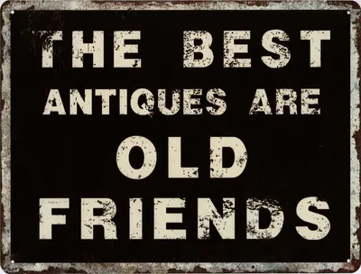 Produktbild von Moritz Retro Deko Blechschild Old Friend Geschenk-Idee aus Metall Vintage-Design zur Dekoration