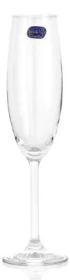 6 Champagnergläser 22 cl, konisch, transparent, modern