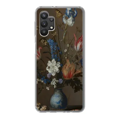 Produktbild von MuchoWow® Handyhülle Schutzhülle Hülle für Samsung Galaxy A32 5G Blumen in einer Wan-Li-Vase und Muscheln - Gemälde von Balthasar van der Ast Silikon Softcase Handy Hülle - Softcase