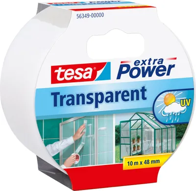 Obrázek produktu pro TESA extra Power Transparant, Sklo, Plast, 10 m, 48 mm, 1 kusů