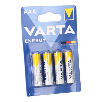 Produktbild von Varta Energy AAA, Einwegbatterie, AAA, Alkali, 1,5 V, 4 Stück(e), 44,5 mm