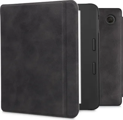 Produktbild von kwmobile Klapphülle kompatibel mit Tolino Vision 6 Hülle - eReader Case aus Kunstleder - Cover - Anthrazit