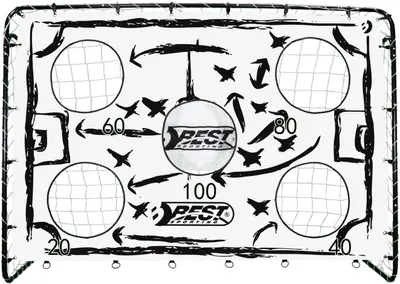Produktbild von Fußballtor mit Torwand, TAKTIK  213 x 152cm mit Netz und Torwand für Torwandschießen