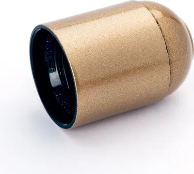 Obrázok produktu pre Objímka E27 Plastová objímka z PVC Objímka, Ø 39 mm, výška 55 mm, zlatá