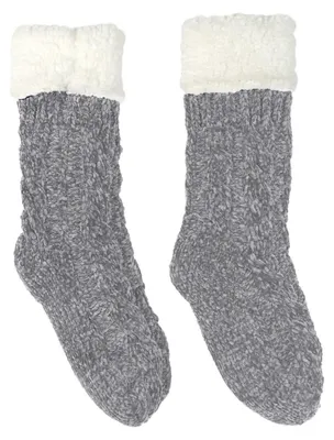Obrázek produktu pro Zateplené ponožky Chenille, šedé