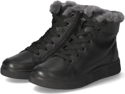 Zdjęcie produktu dla Ara zimowe buty za kostkę damskie gładka skóra czarny rozmiar: 6