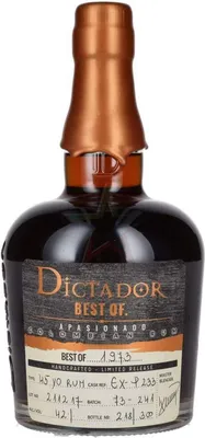 Produktbild von Dictador BEST OF 1973 APASIONADO Colombian Rum Limited Release 42 % 0,70 lt.