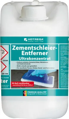 Produktbild von HOTREGA Zementschleier Entferner Konzentrat 5L, Grundreiniger, Fliesenreiniger, Betonreiniger, Zementreiniger