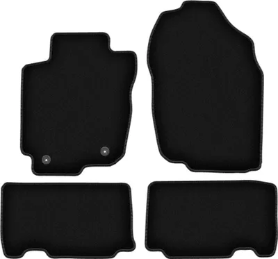 Immagine prodotto di Tappetini in velluto per Toyota RAV4 IV (2013-2019, SUV (non ibrida)) neri, set 4 pz, con fissaggi