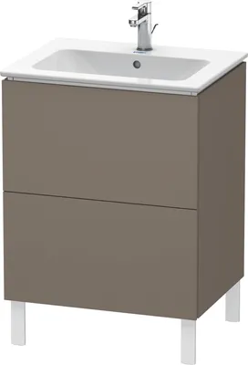 Produktbild von Waschtischunterbau L-CUBE 620x481x704mm flannel grey seidenmatt flannel grey seidenmatt