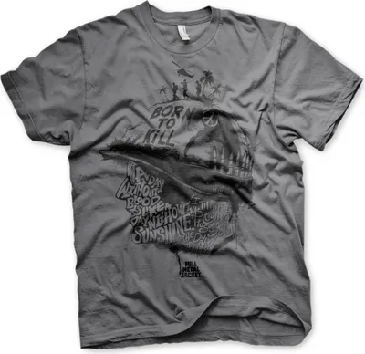 Produktbild von Full Metal Jacket Sayings T-Shirt - Small - Dark-Grey