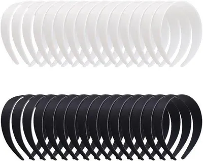 Produktbild von Famanu Haarbänder 30 Stück, Kunststoff, ohne Zähne, DIY Haaraccessoires für Damen und Mädchen
