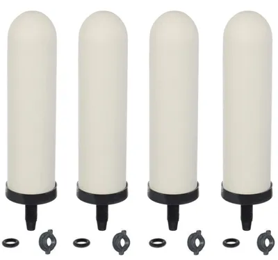 Productafbeelding van Vervangingskeramische filterpatroon met actieve kool, 4 stuks, 17,8 cm, voor watersystemen