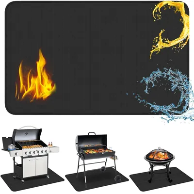 Immagine prodotto di Omgoods - Tappetino pieghevole ignifugo da 180 x 100 cm per barbecue e campeggio