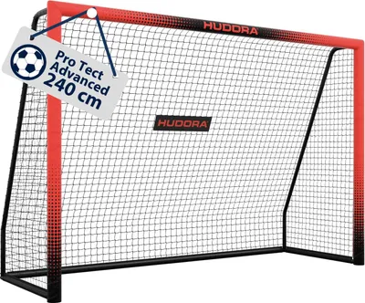 Produktbild von Hudora Fußballtor Pro Tect 240 rot - stabiles Fußballtor für Kinder
