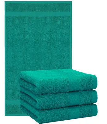 Produktbild von Betz 4 Stück Handtücher 50x100 cm PREMIUM  100% Baumwolle  Farbe: smaragdgrün