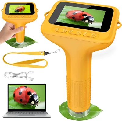Produktbild von Digital Mikroskop für Kinder 1000X Vergrößerung Tragbar Taschenmikroskop Lupe