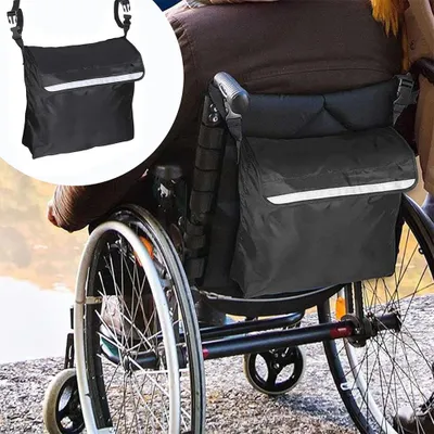 Image de Sac à dos pour fauteuil roulant, accessoire pour sac de rangement pour fauteuil roulant