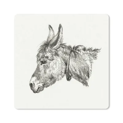 Produktbild von MuchoWow® Mauspad Mousepad Kopf einer Staffelei, nach links - Gemälde von Jean Bernard 20x20 cm - Mousepads - Maus Mat - Pad - Mausunterlage - Desk Mat - Bureauartikeln