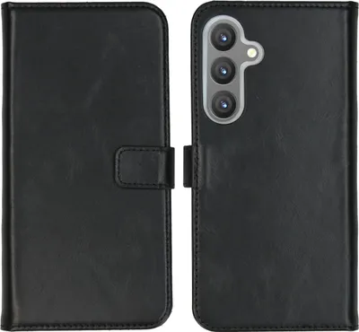Image de Selencia Bibliothèque en cuir véritable pour le Samsung Galaxy S24 Plus - Noir
