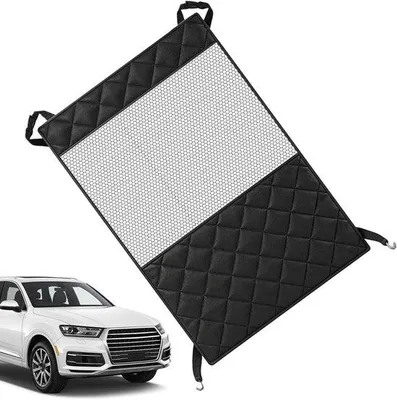 Productafbeelding van Auto Hondenbarrière - Hondenhek Auto - Veilig Reizen - Universeel Meshontwerp - 78x45cm - Zwart