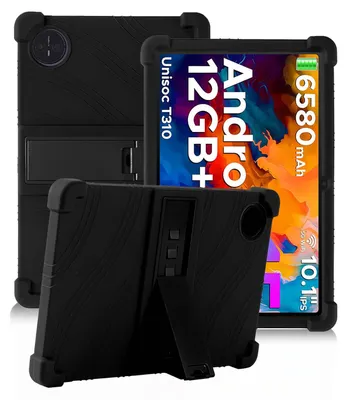 Obrázek produktu pro Tableta Pouzdro pro Doogee Tab A9 / Tab A9 Pro 10,1", nárazuvzdorné měkké silikonové ochranné pouzdro se stojánkem Černá