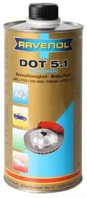 Immagine prodotto di Liquido freni RAVENOL 1 litro DOT 5.1 – Accessori per la tua bicicletta
