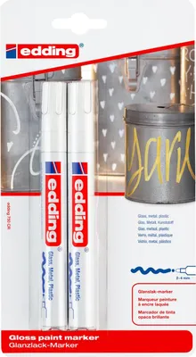 Produktbild von Edding 750, Weiß, Mehrfarbig, Rundspitze, 2 mm, 4 mm, 400 °C