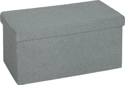 Produktbild von Aufbewahrungshocker, Polsterbank mit Stauraum und Deckel für Wohnzimmer, Schlafzimmer, Flur, Dunkelgrau