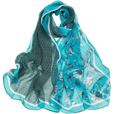 Immagine prodotto di Sciarpa da donna, chiffon di seta, 160 x 50 cm, colorata, leggera, ariosa, elegante