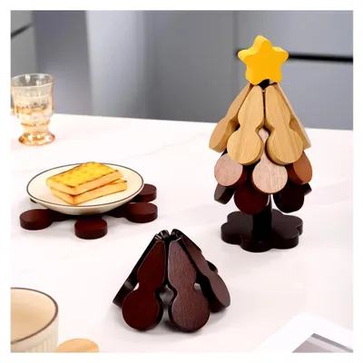 Produktbild von Faltbarer Holzuntersetzer Baum für Tische