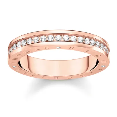Produktbild von Thomas Sabo TR2254-416-14 Ring Damen Weiße Steine Pavé Rosévergoldet Gr. 56