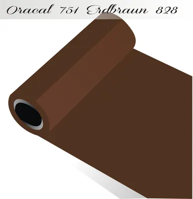 Produktbild von Oracal 751 - Orafol Folie 5m (Laufmeter) freie Farbwahl 118 glänzende Farben - glanz in 4 Größen, 100 cm Folienhöhe erdbraun - 828