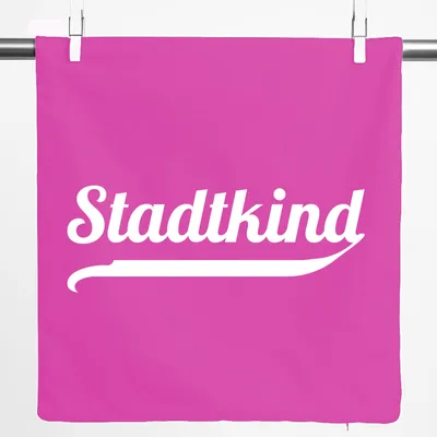 Produktbild von Huuraa Kissenbezug Stadtkind Schriftzug 40x40cm Fuchsia Baumwolle Dekokissenbezug Geschenkidee