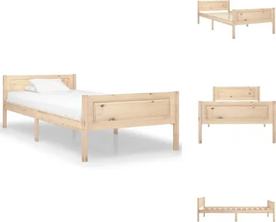 Produktbild von vidaXL Massivholzbett Kiefer 100x200 cm -  Betten & Bettgestelle