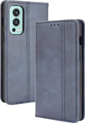 Produktbild von OnePlus Nord 2 Hülle - Coverup Vintage Style Klapphülle - Blau