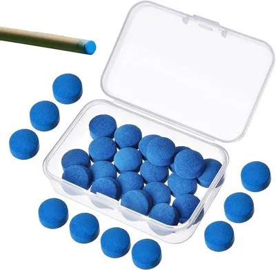 Obrázok produktu pre 13 mm špičky na biliardové tága, modré, 20 ks