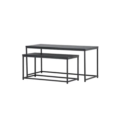 Image de Staal table basse ensemble de 2 noir.