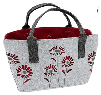 Produktbild von GILDE Filz Tasche Einkaufstasche Gerbera 25x40x26cm