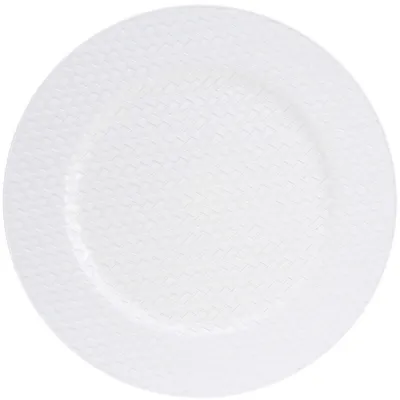 Obrázok produktu pre Vianočný tanier čierny s prúteným vzorom, Ø 33 cm - Home Styling Collection