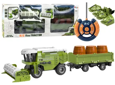 Obrázek produktu pro RC kombajn s přívěsem zelený