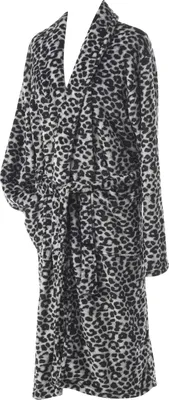 Image de Peignoir col chale Leopard gris
