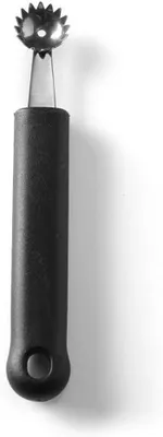 Productafbeelding van Meloenlepel - Scoop Lepel - Fruit Voorbereiden - Gekartelde Rand - 29 x 8 x 4 cm - Zwart