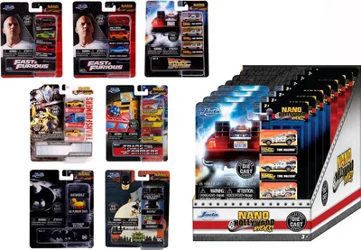 Produktbild von Jada Spielwaren Hollywood Rides Hollywood Rides Nano 3-Pack Spielzeugautos Autos Spielautos